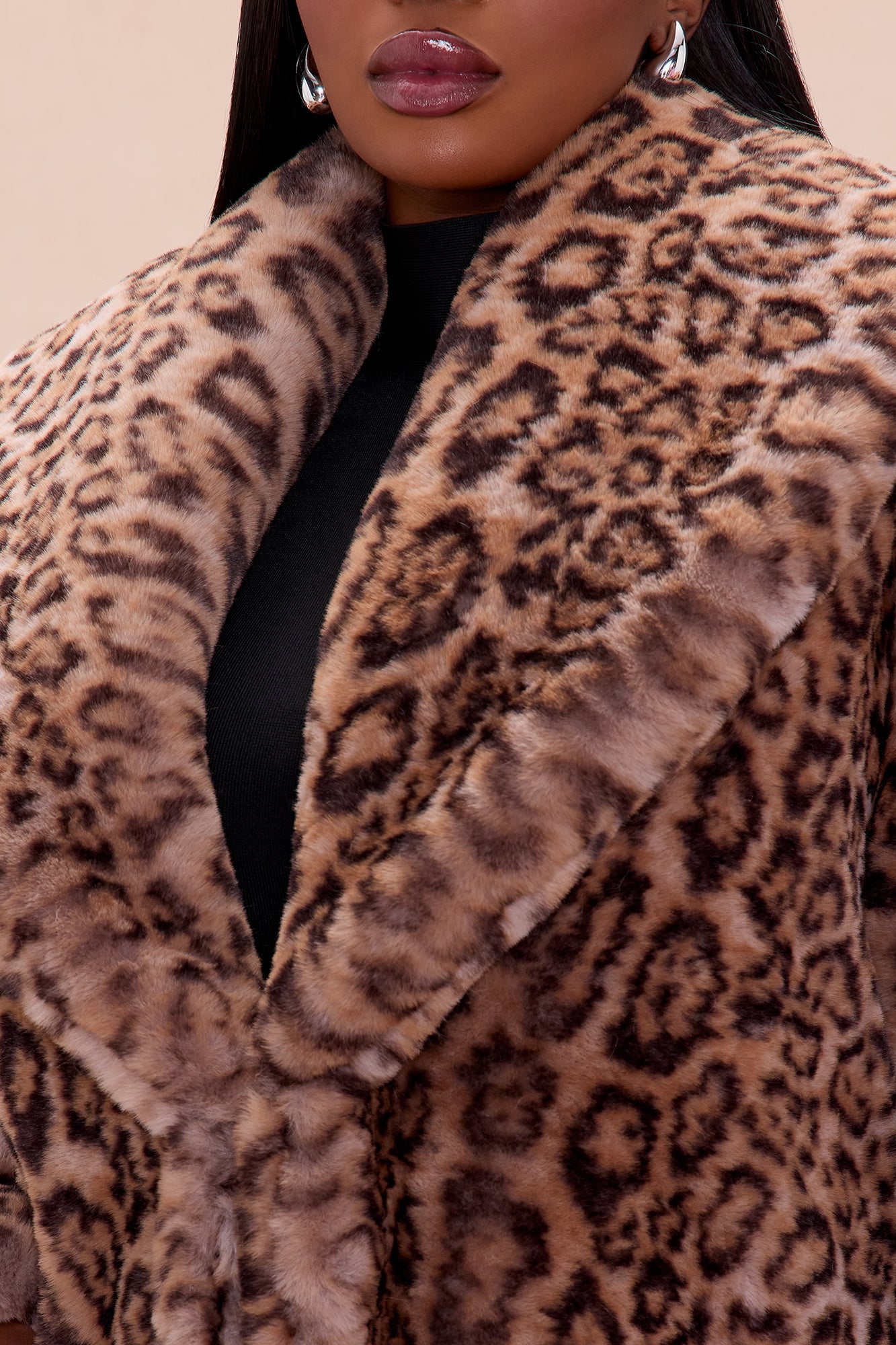 All I Want Is Diamonds Faux Fur Jacket - Leopard