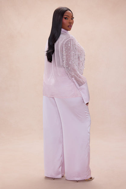 Athena Embellished Pant Set - Pink