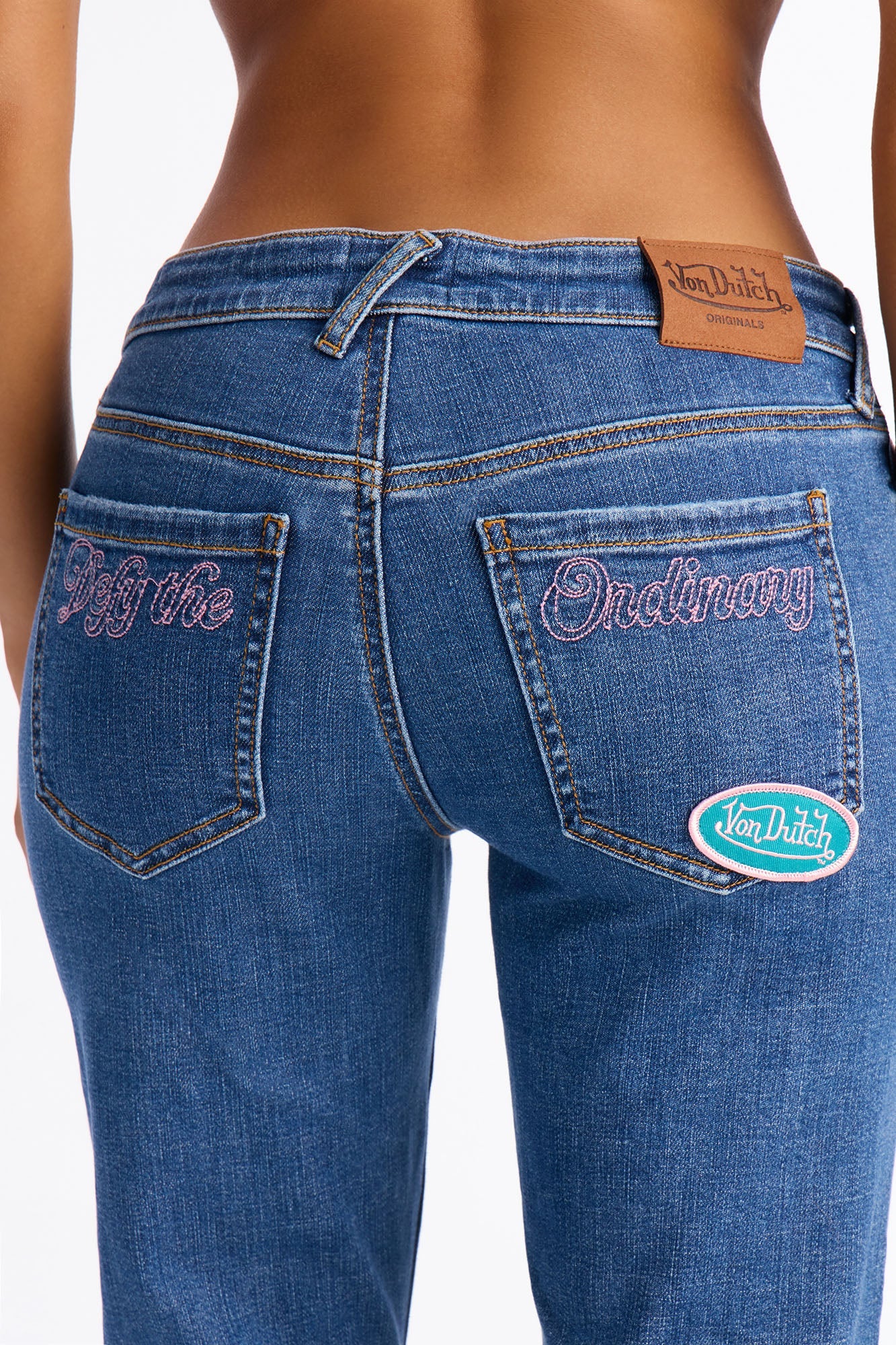 Von Dutch Defy The Ordinary Low Rise Bootcut Jean - Medium Wash
