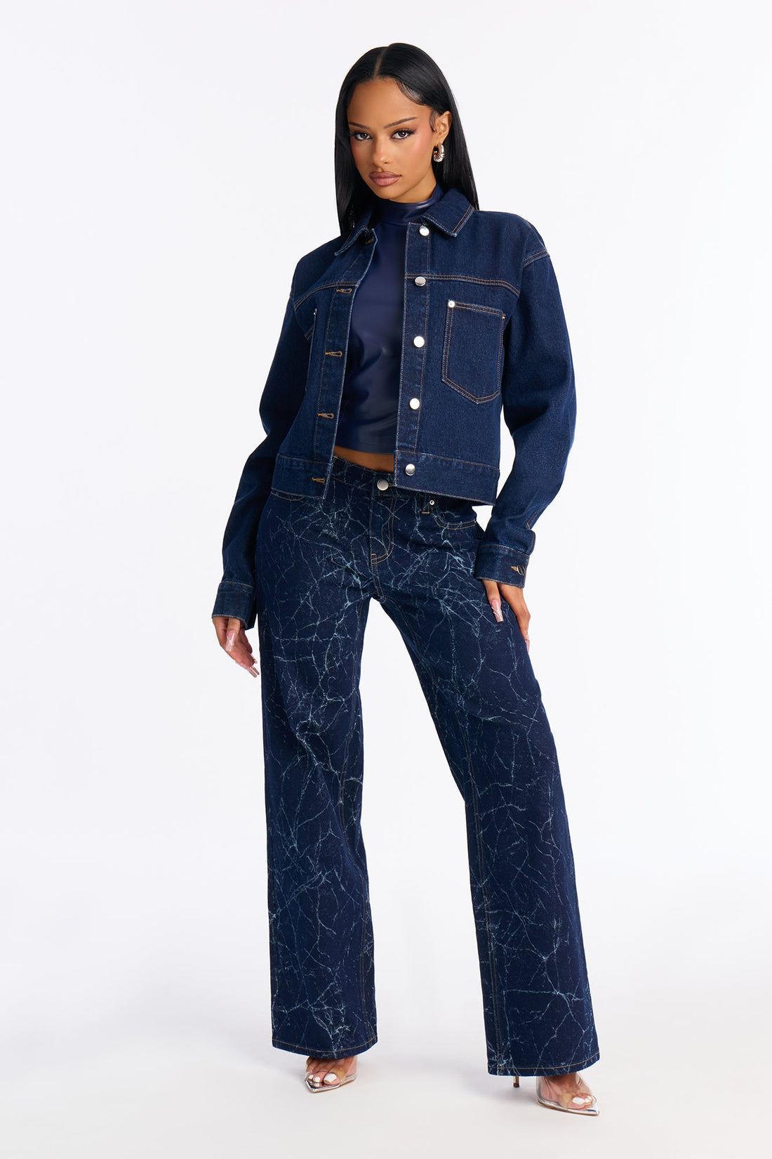 Knightly Denim Shacket - Dark Wash