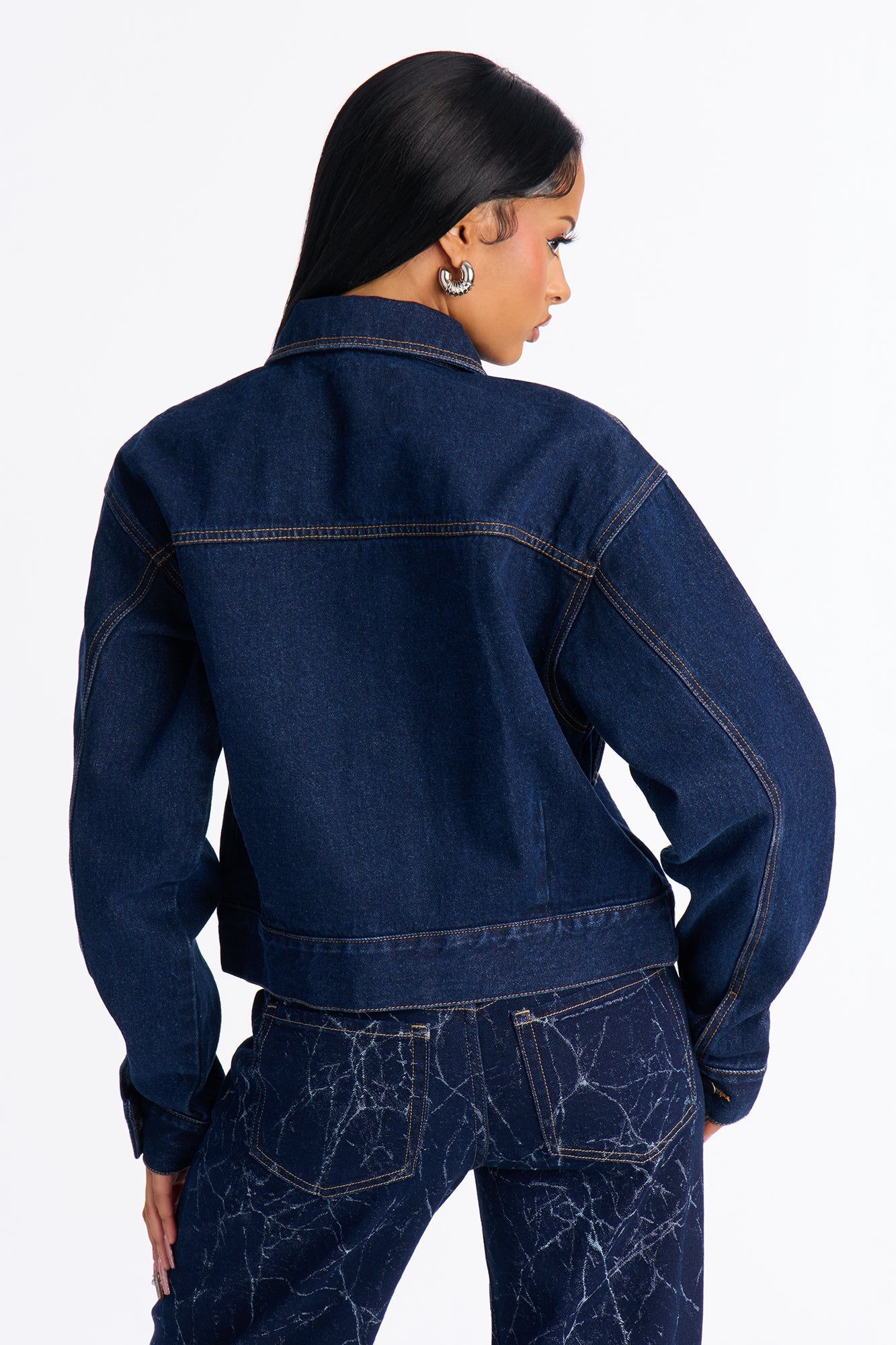 Knightly Denim Shacket - Dark Wash