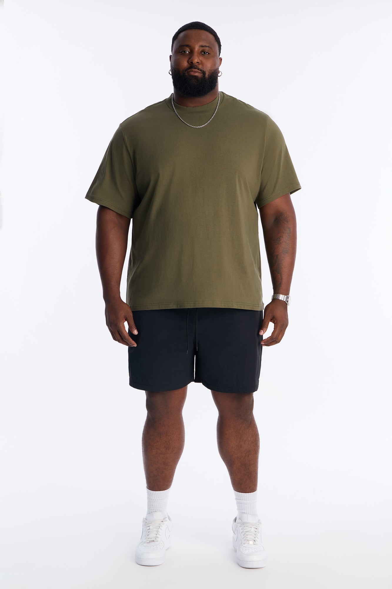 Oversized Heavyweight Tee 240GSM - Military Green