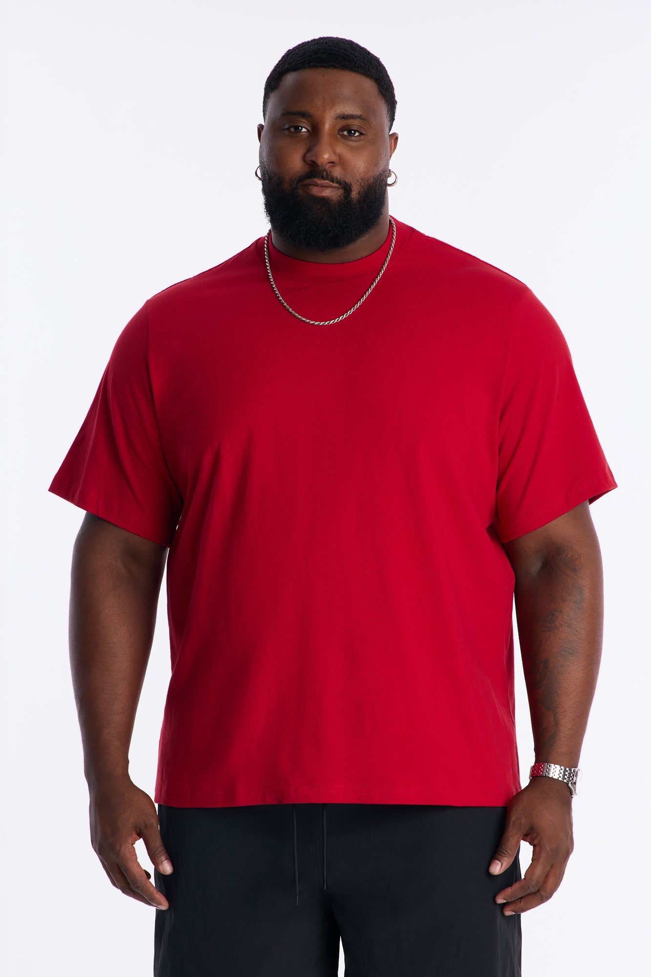 Oversized Heavyweight Tee 240GSM - Red