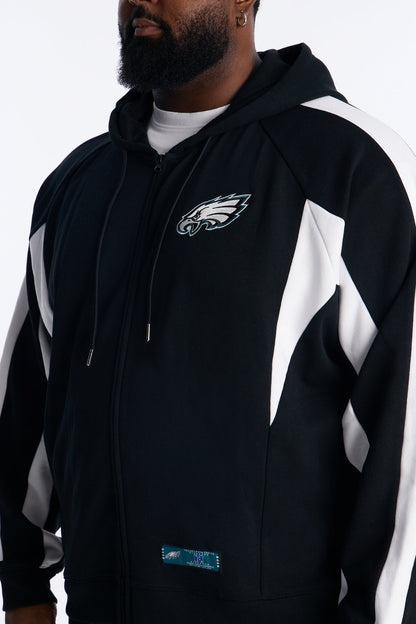 Eagles Monster Oversized Zip Up Hoodie - Black