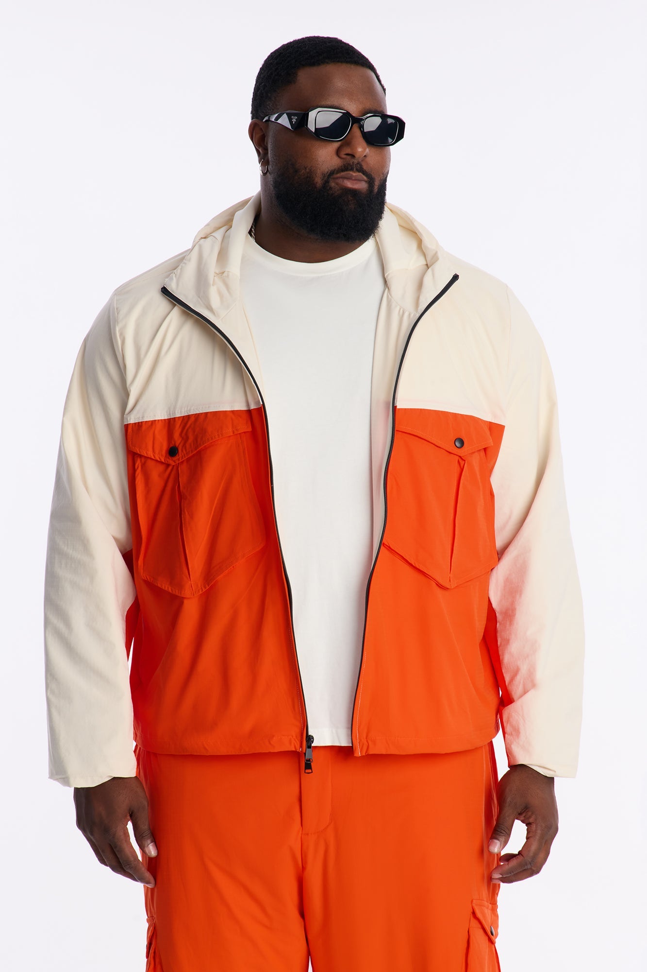 Relaxed Hooded Lorimer Spirit Tech Jacket - Off White