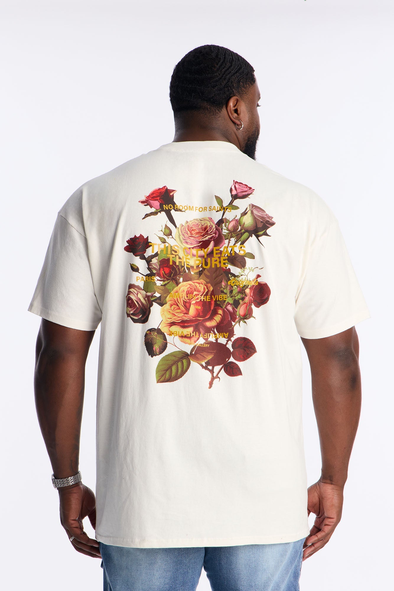 No Room For Saints Short Sleeve Tee - Off White