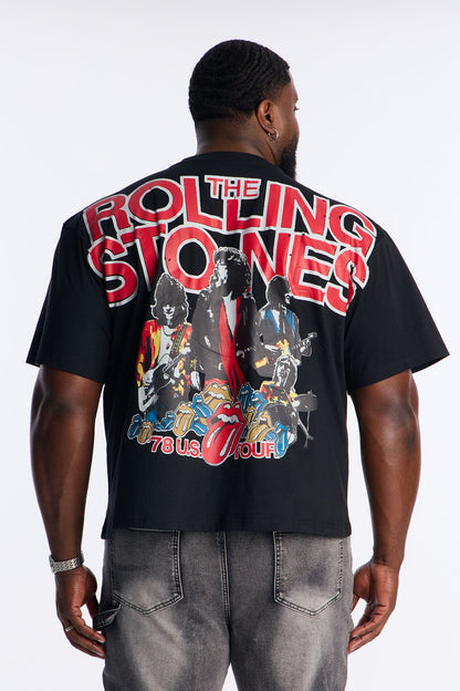 The Rolling Stones Worldwide Oversized Short Sleeve Tee - Black