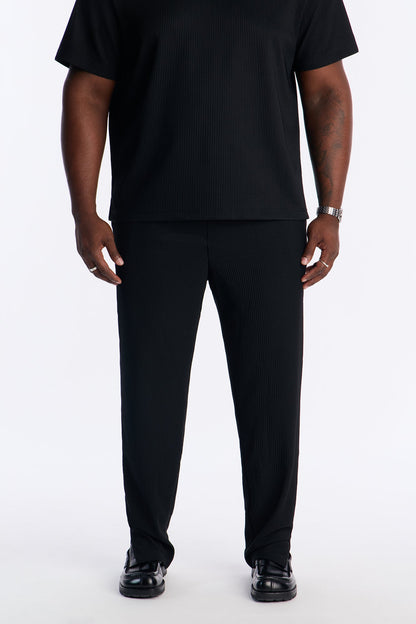 Show Up Slim Slit Pants - Black