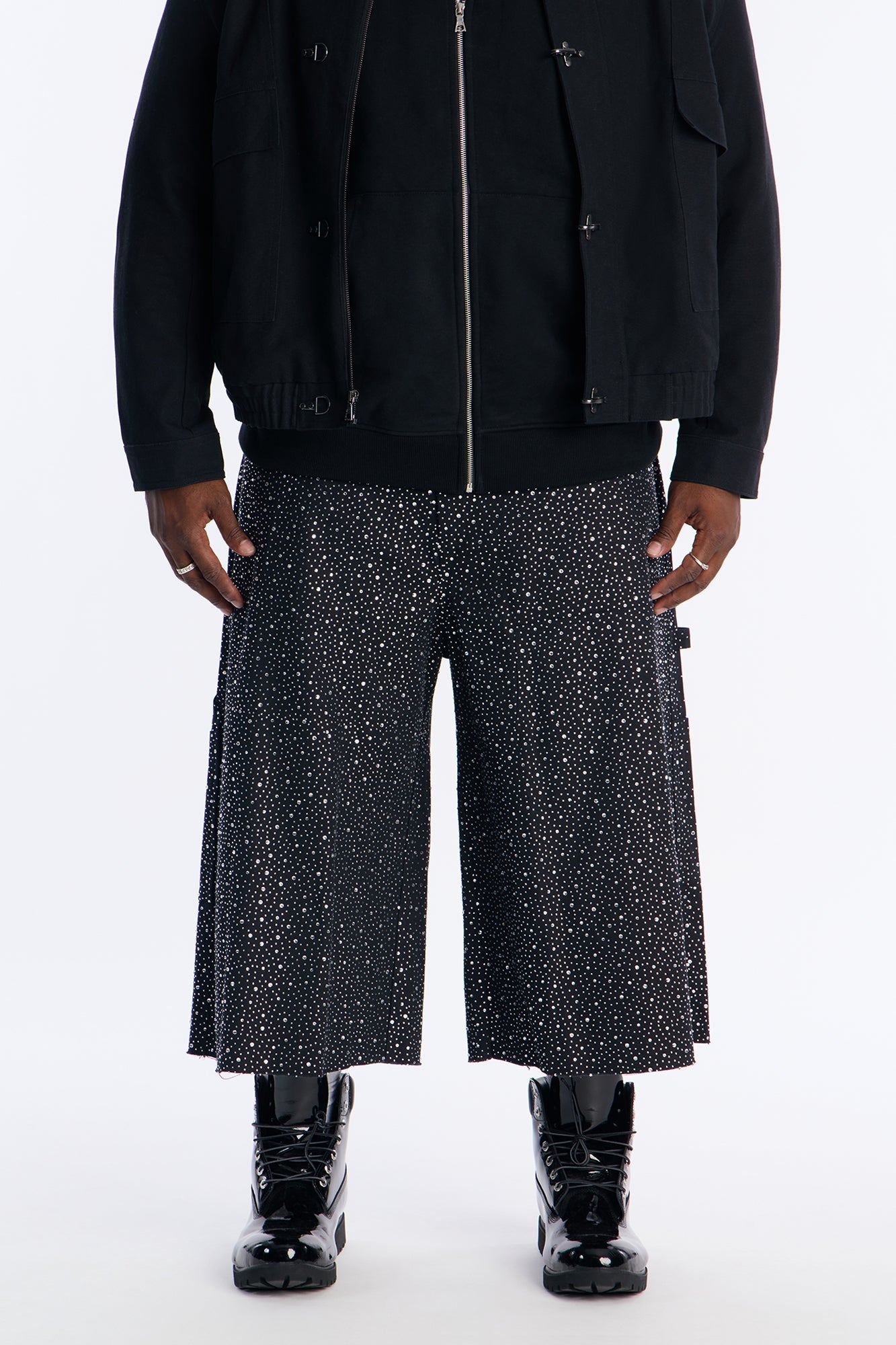 Extreme Baggy Flashing Lights Short - Black