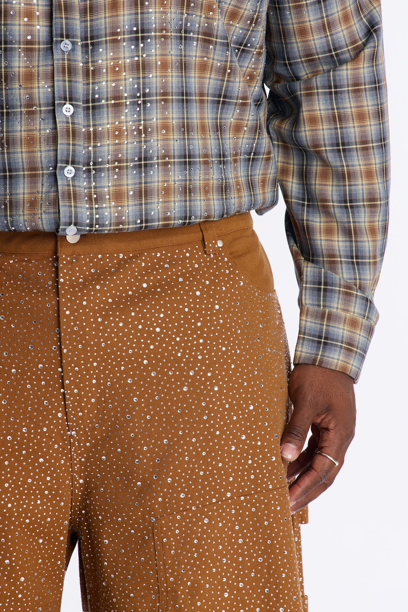 Extreme Baggy Flashing Lights Short - Tan