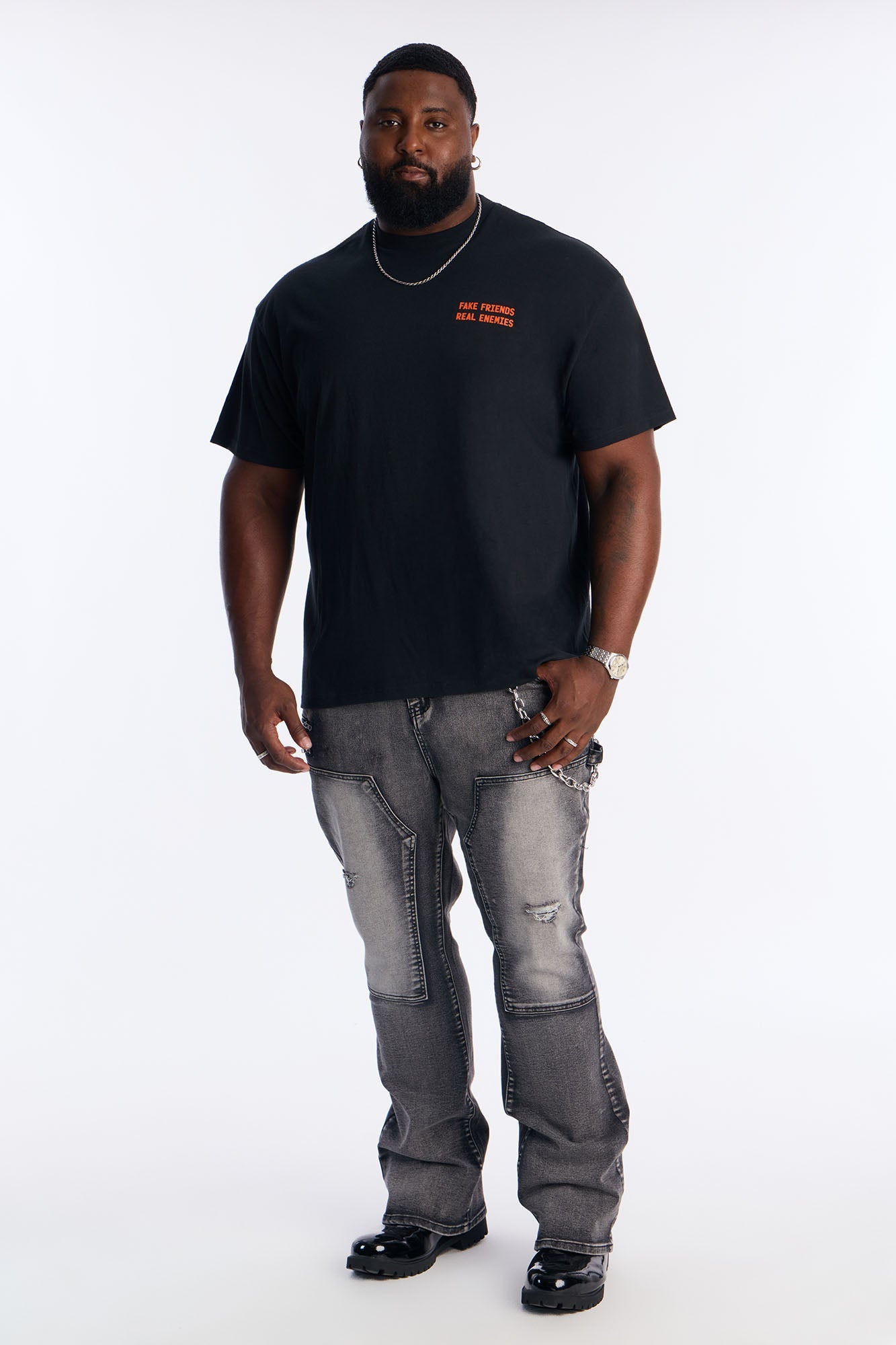 Fake Friend Short Sleeve Tee - Black