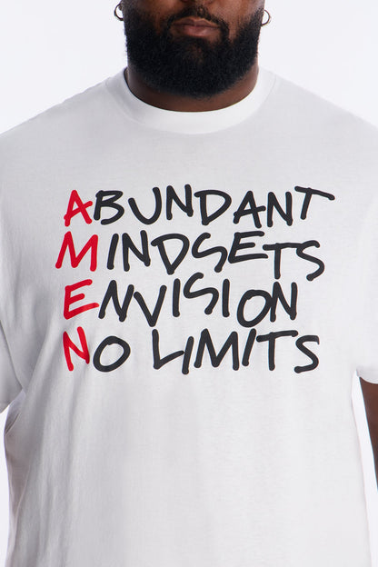 Abundant Mindsets Short Sleeve Tee - White