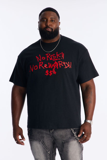 No Risk No Reward $$$ Short Sleeve Tee - Black