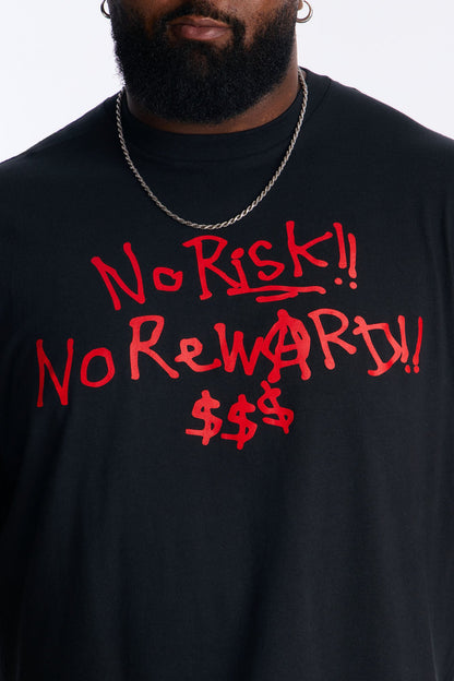 No Risk No Reward $$$ Short Sleeve Tee - Black