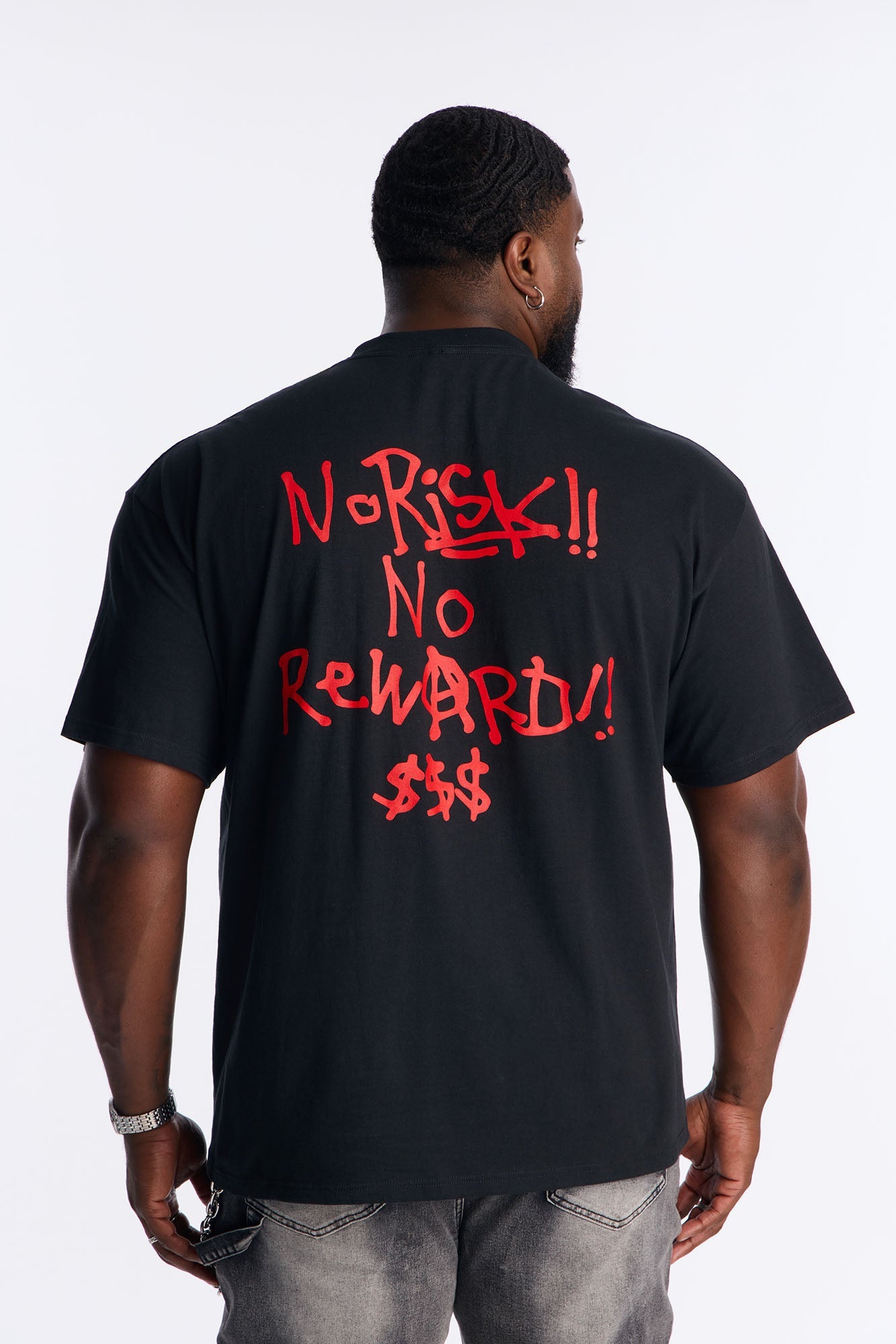 No Risk No Reward $$$ Short Sleeve Tee - Black