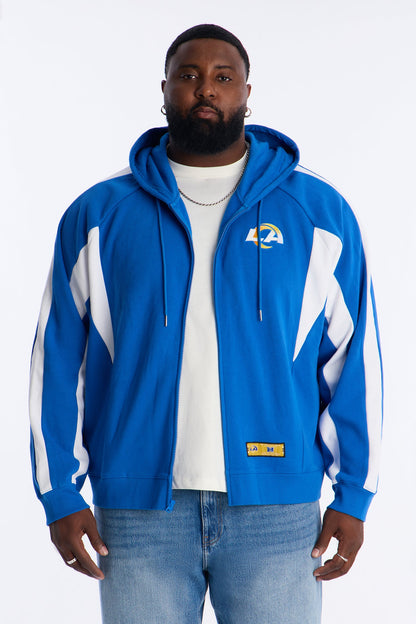 Rams Monster Oversized Zip Up Hoodie - Blue