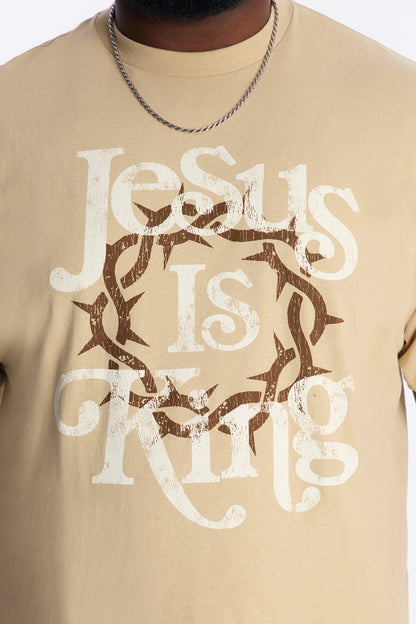 Crown of Thorns Graphic Short Sleeve Tee - Sand