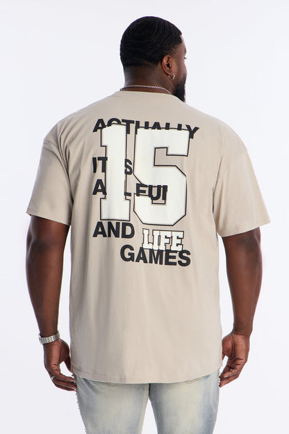Winning At Life Short Sleeve Tee - Grey