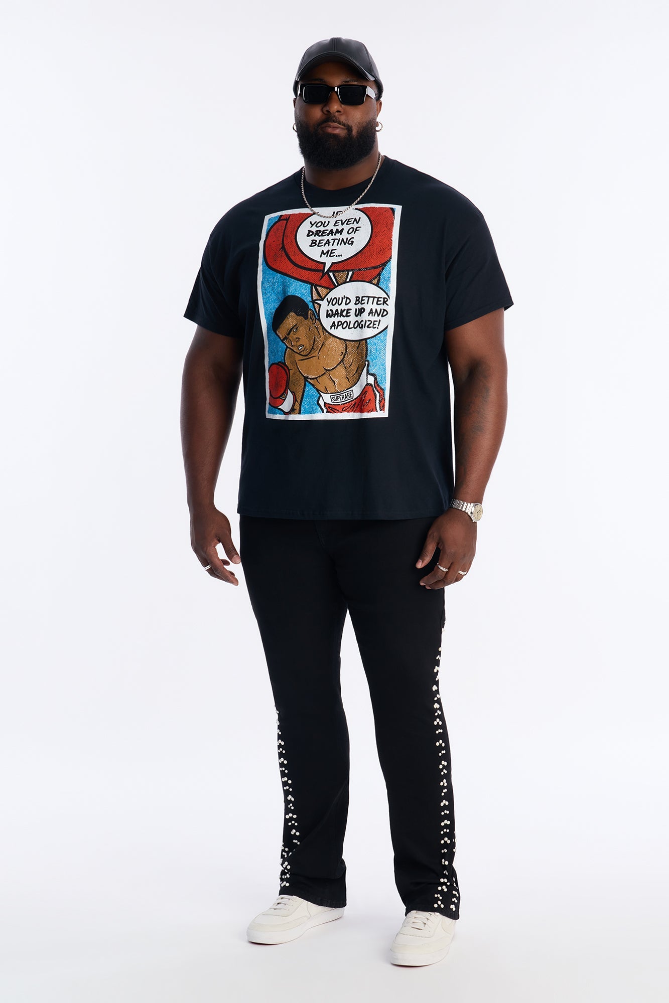 Muhammad Ali Fighting Dream Short Sleeve Tee - Black