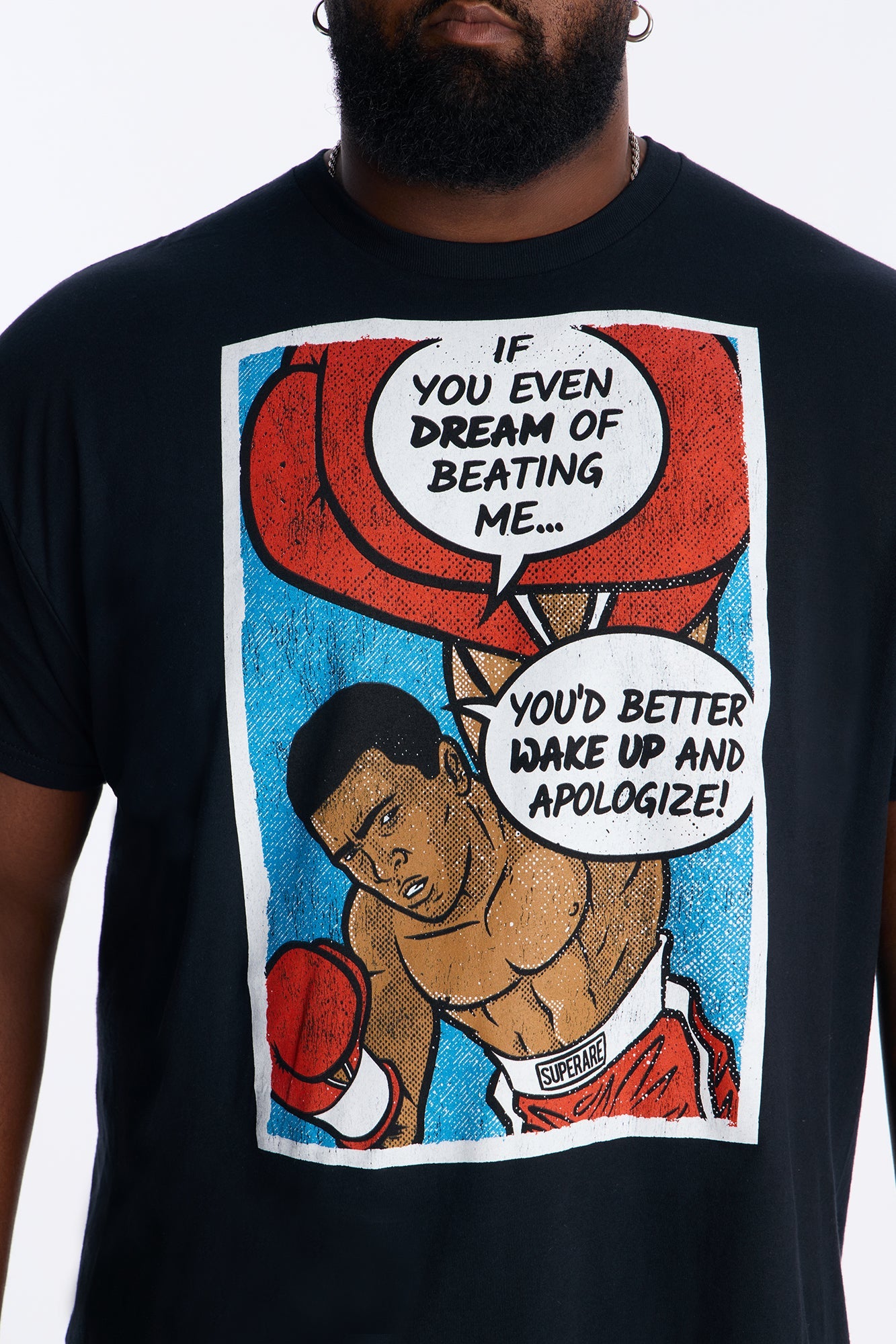 Muhammad Ali Fighting Dream Short Sleeve Tee - Black