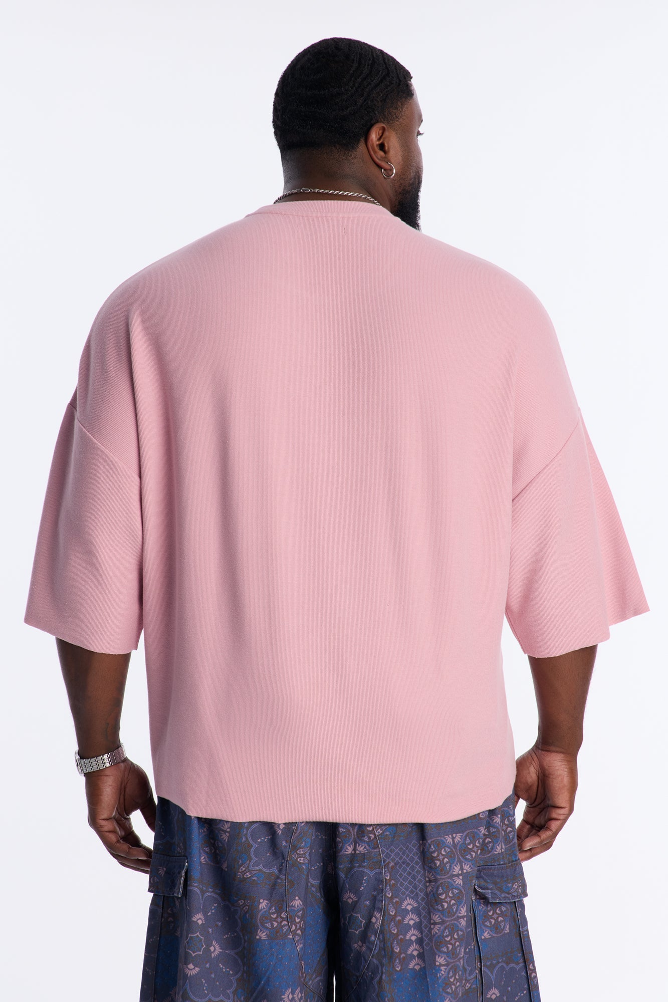 Relaxed Boxy Dreamer Knit Tee - Mauve