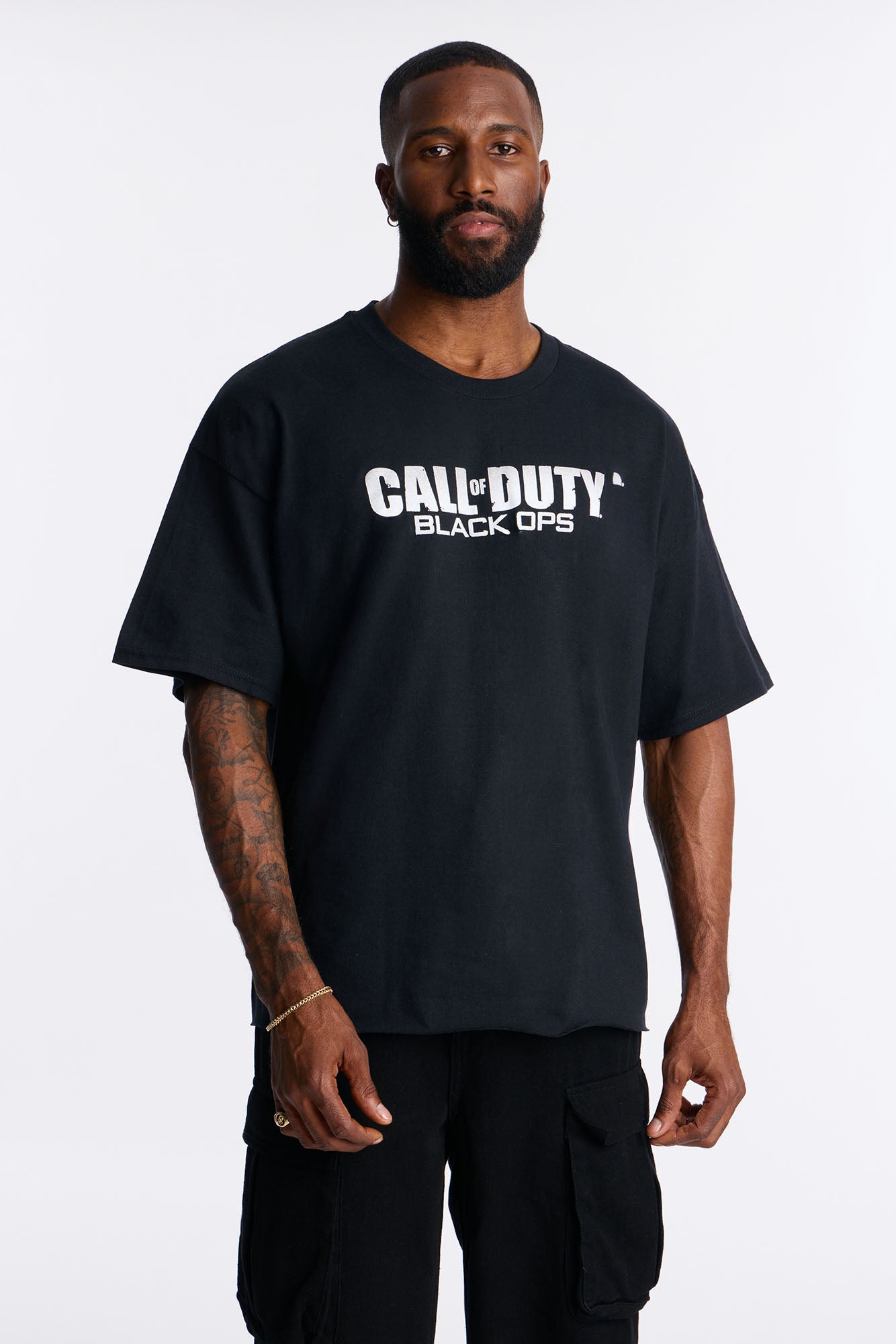 Call Of Duty Black Ops Boxy Short Sleeve Tee - Black