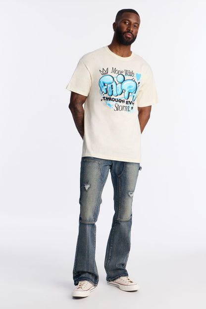 Move With Faith Short Sleeve Tee - Natural