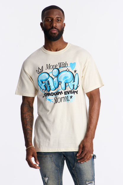 Move With Faith Short Sleeve Tee - Natural