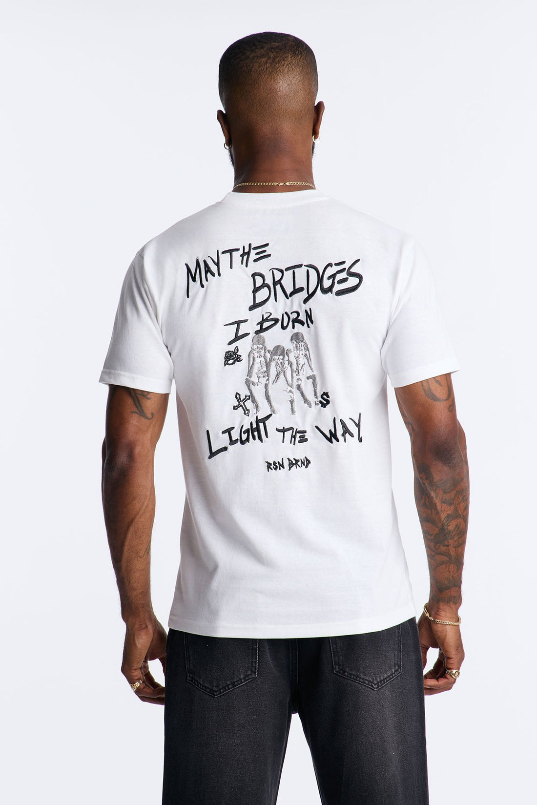 May The Bridges I Burn Light The Way Short Sleeve Tee - Cream