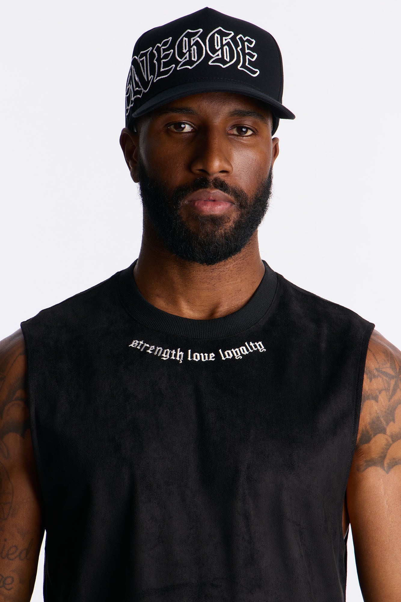 Finesse Cotton Twill Structured Snapback Hat - Black