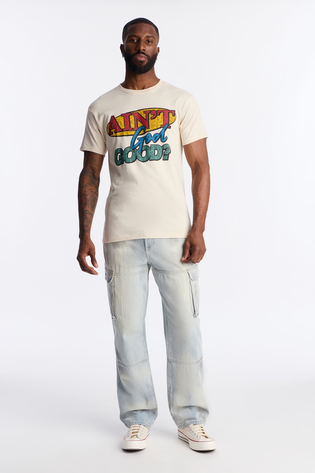 Aint God Good Short Sleeve Tee - Cream