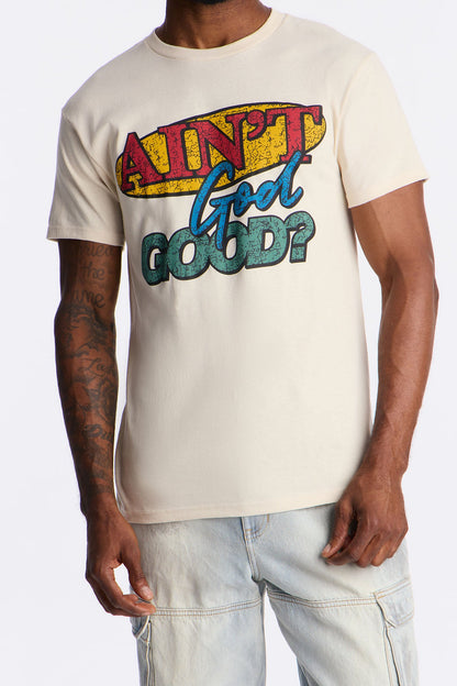 Aint God Good Short Sleeve Tee - Cream