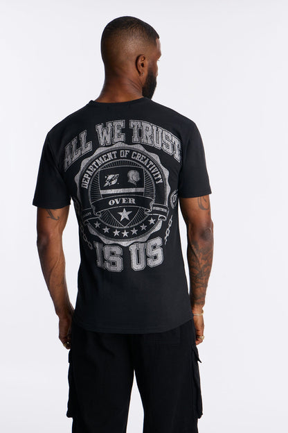 Born Real All We Trust Short Sleeve Tee - Black Wash