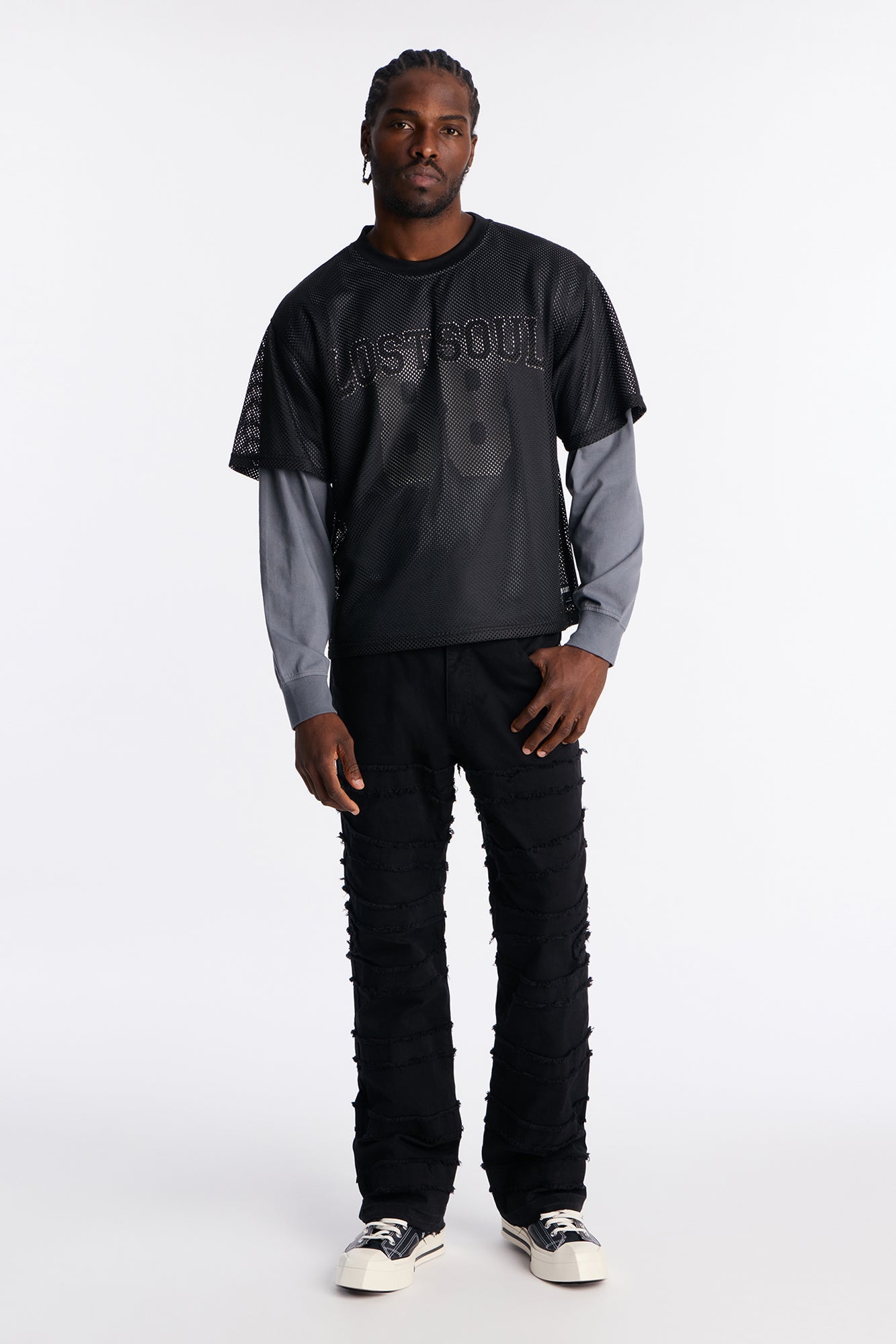 Lost 88 Layered Mesh Jersey - Dark Grey