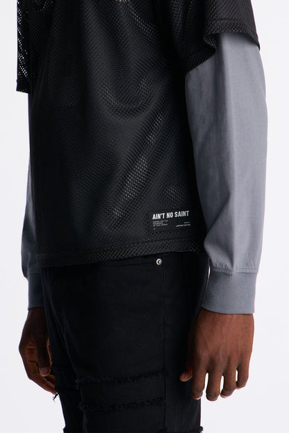 Lost 88 Layered Mesh Jersey - Dark Grey