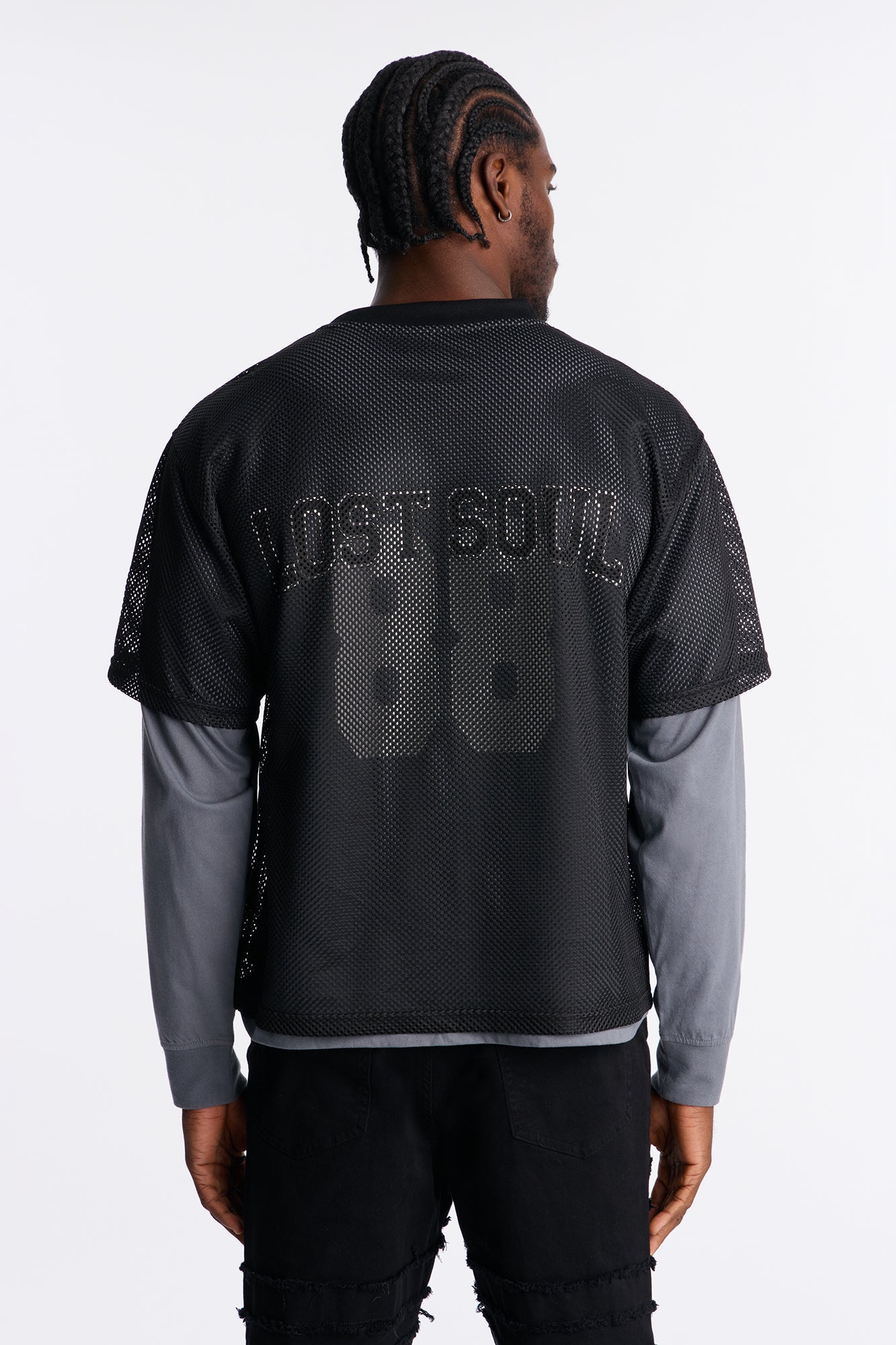 Lost 88 Layered Mesh Jersey - Dark Grey