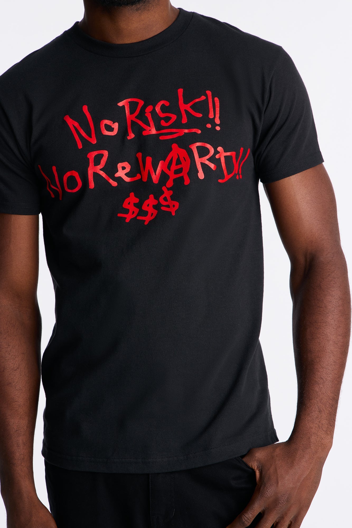 No Risk No Reward $$$ Short Sleeve Tee - Black
