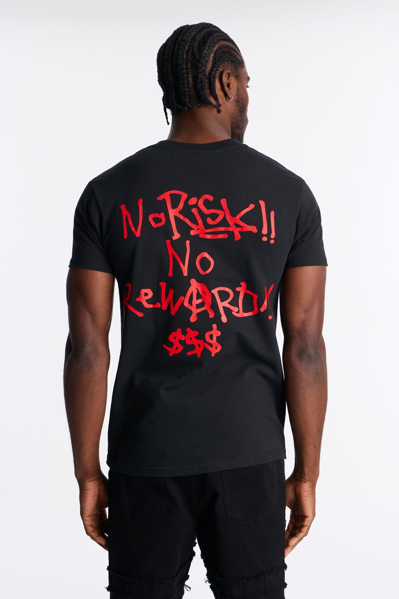 No Risk No Reward $$$ Short Sleeve Tee - Black