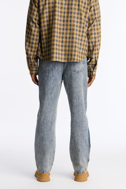 Straight Seams Down Jean - Medium Blue Wash