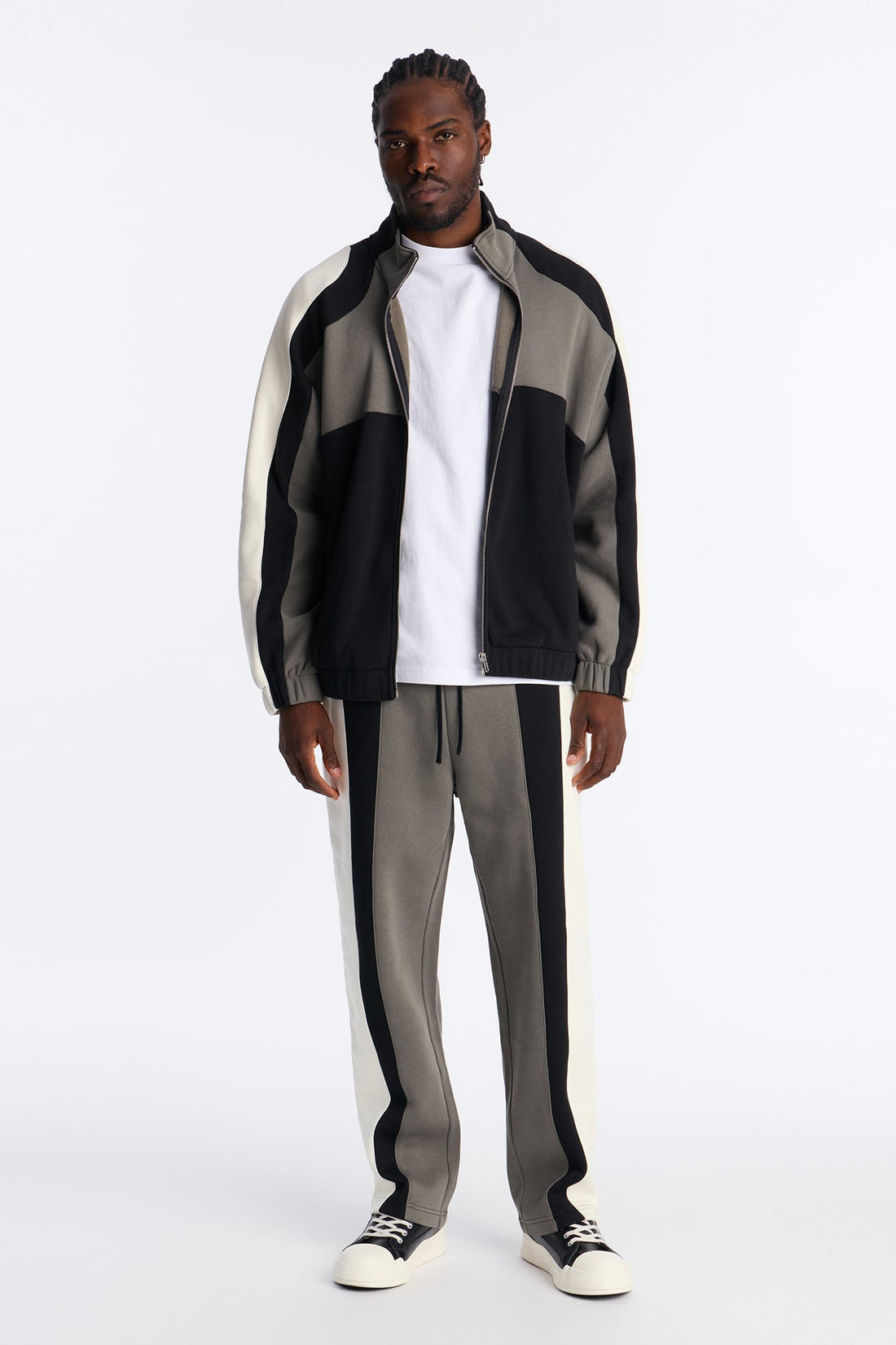 Paneled Fleece Jacket - Multi Color
