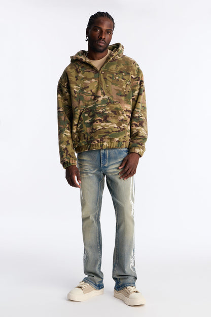 Stacked Skinny Flare Rockstar Life Jewel Jean - Light Wash