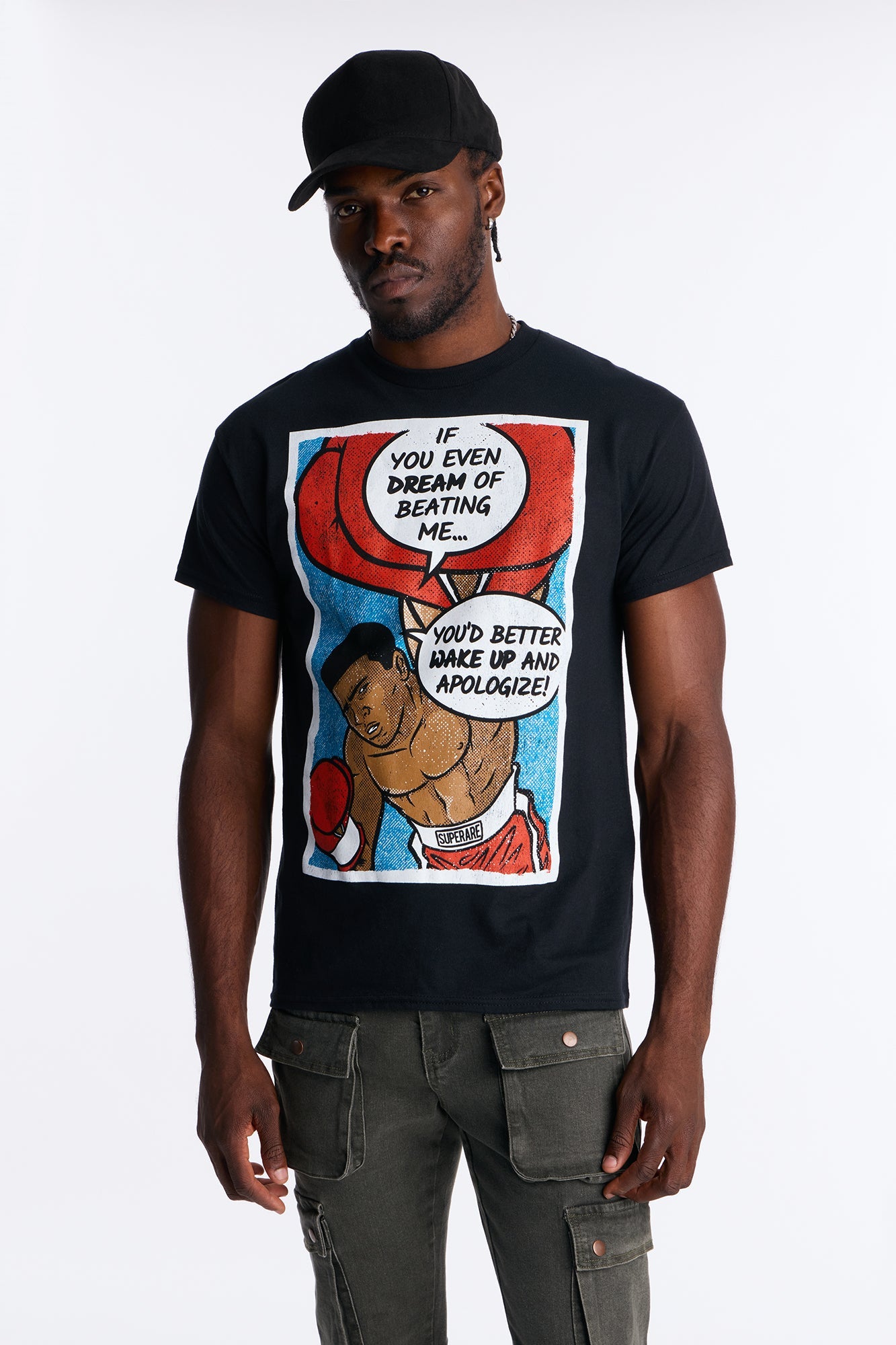 Muhammad Ali Fighting Dream Short Sleeve Tee - Black