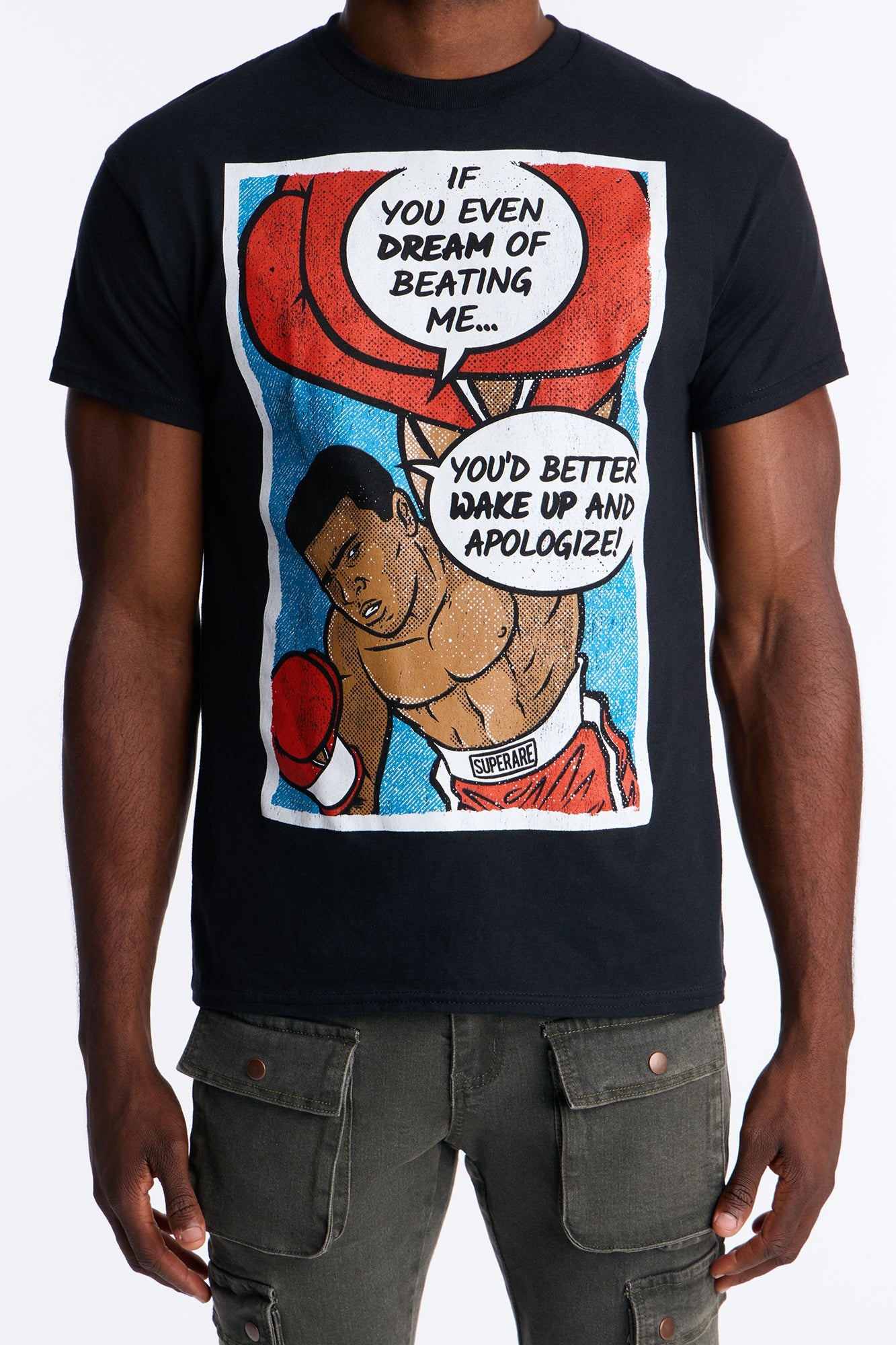 Muhammad Ali Fighting Dream Short Sleeve Tee - Black