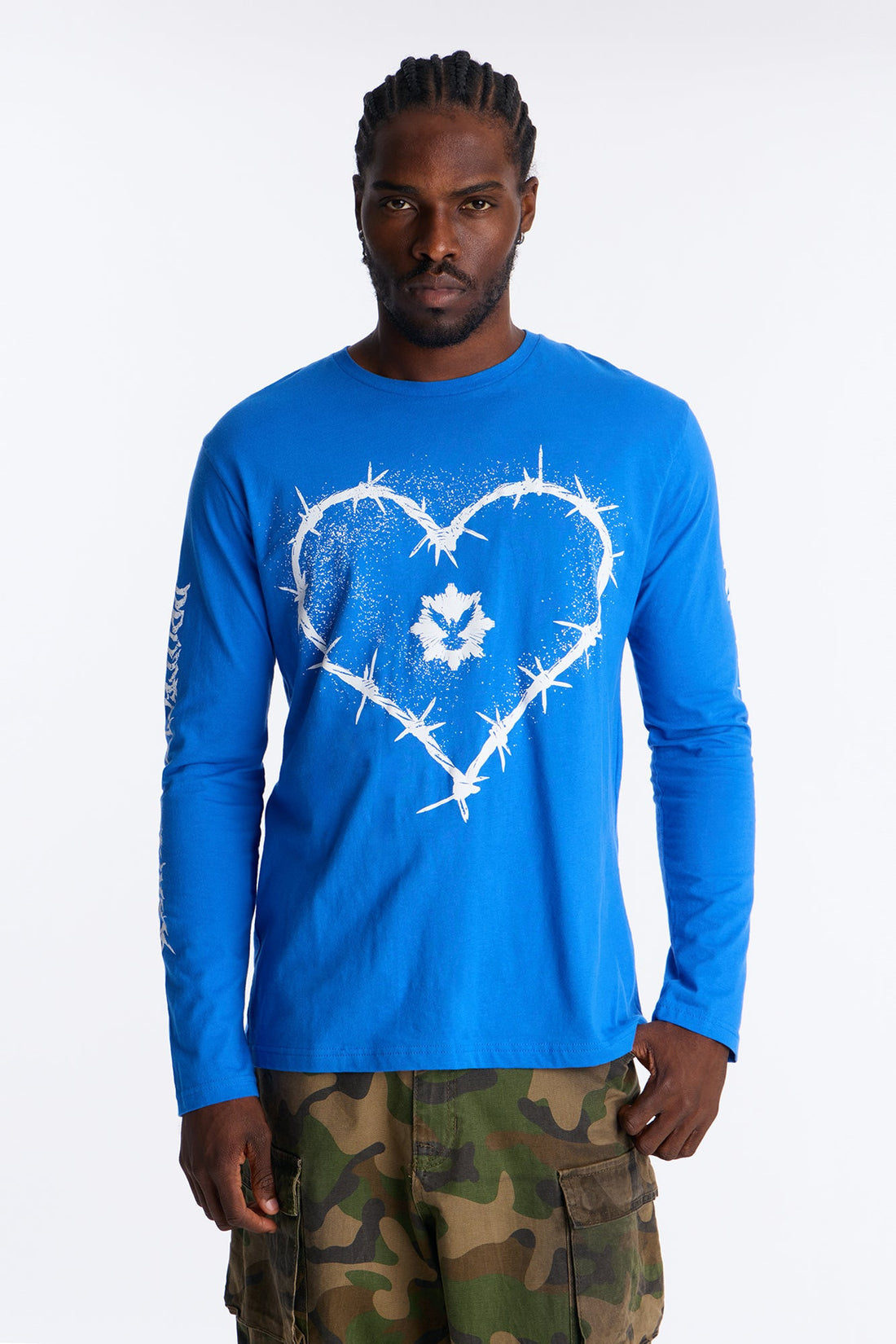 Embrace The Danger Oversized Long Sleeve Tee - Royal