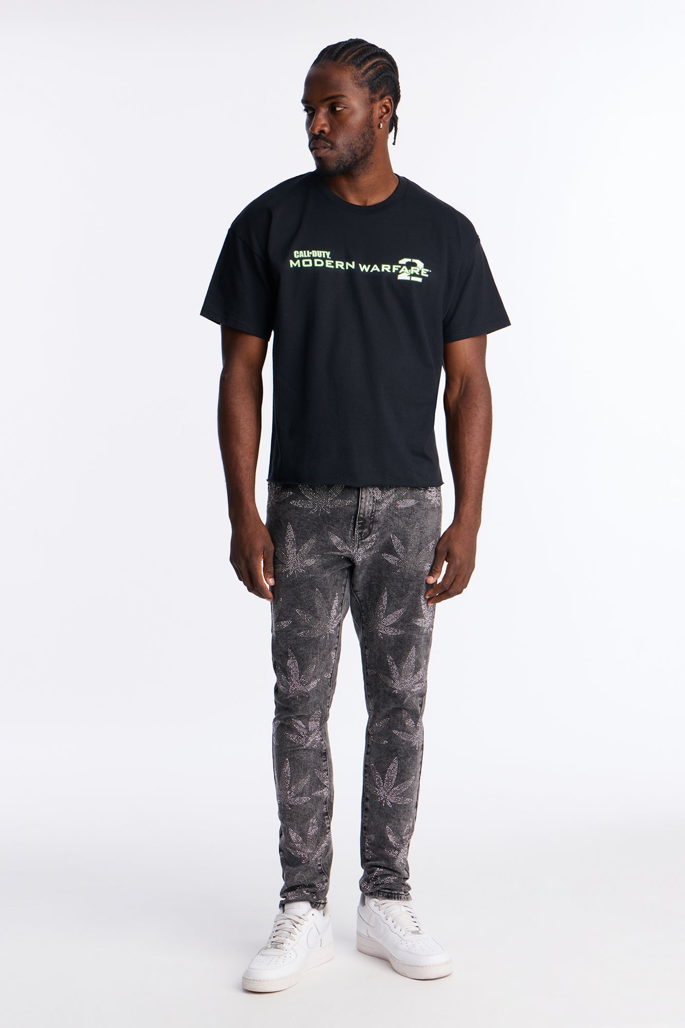 Call Of Duty Modern Warfare 2 Boxy Short Sleeve Tee - Black