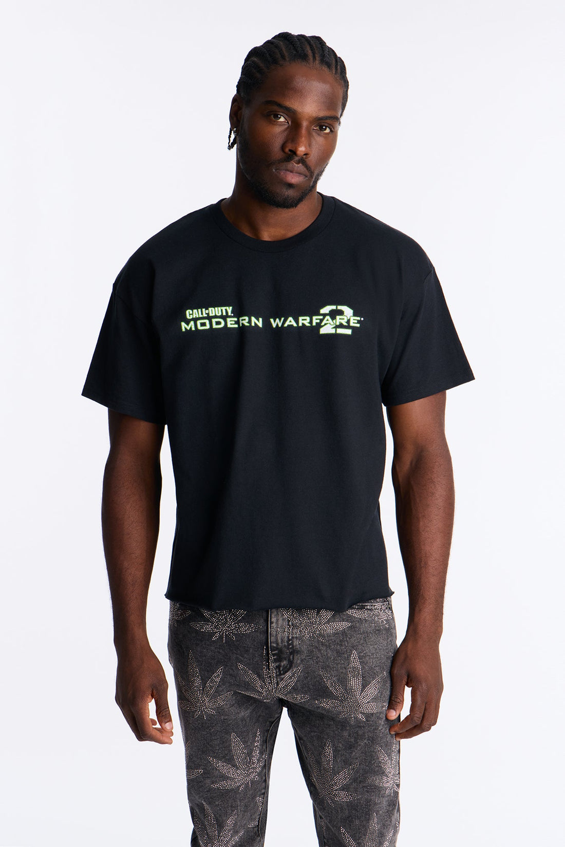 Call Of Duty Modern Warfare 2 Boxy Short Sleeve Tee - Black