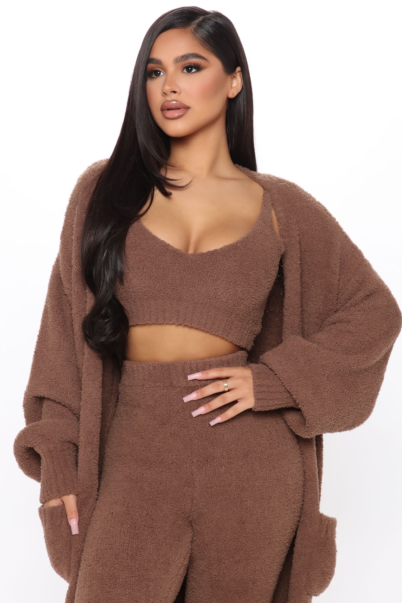Living In It 3 Piece Legging Set - Mocha