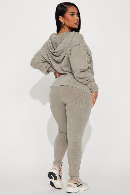 Gigi Washed Legging Set - Grey