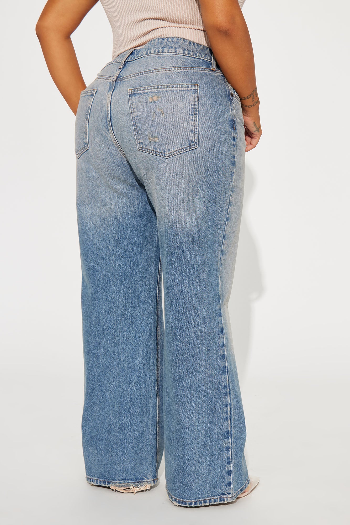 You Do You Dusty Tinted Baggy Jeans - Vintage Wash