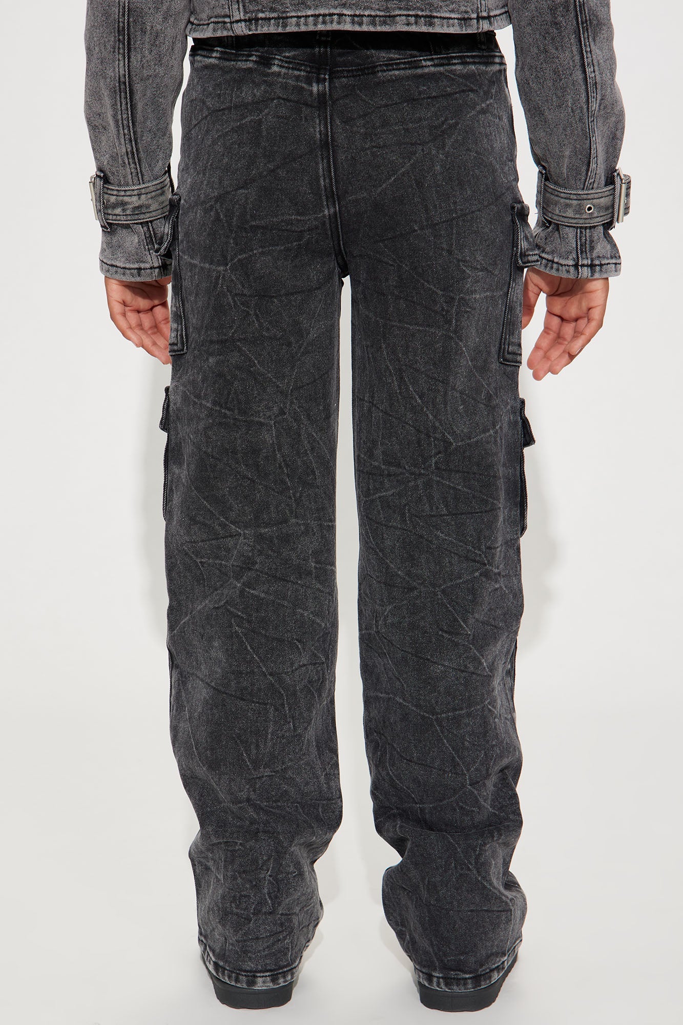 Mini Mad For You Cargo Jeans - Acid Wash Black